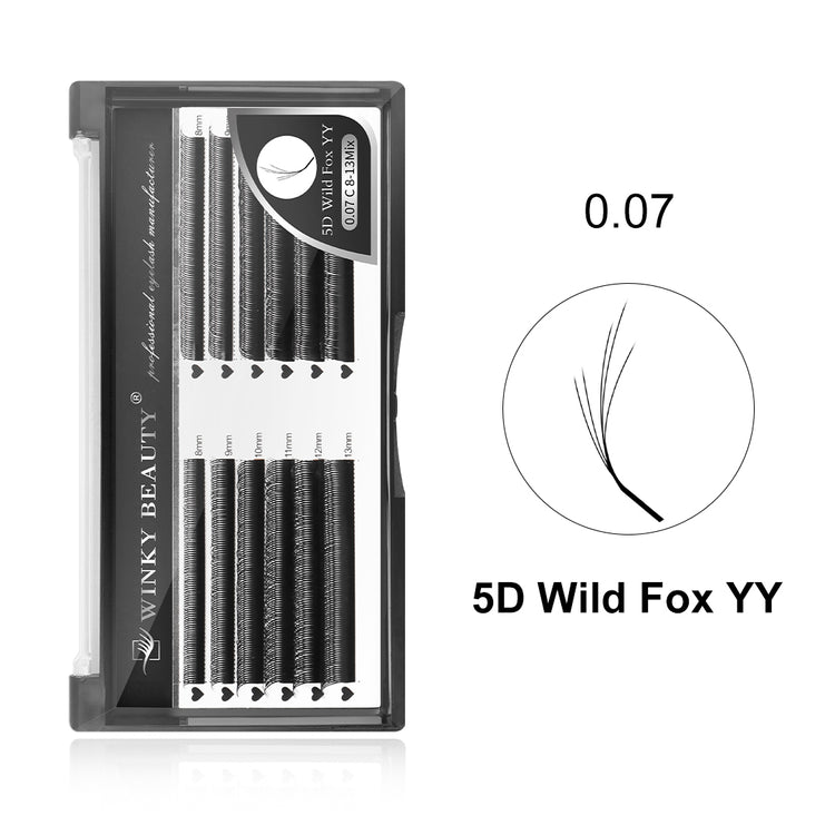 5D Wild Fox YY Eyelash Extension - image 1 showing product tray or lash structure