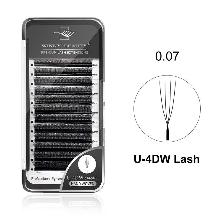 0.07mm U-Shape4DW Eyelash Extension - image 1 showing product tray or lash structure