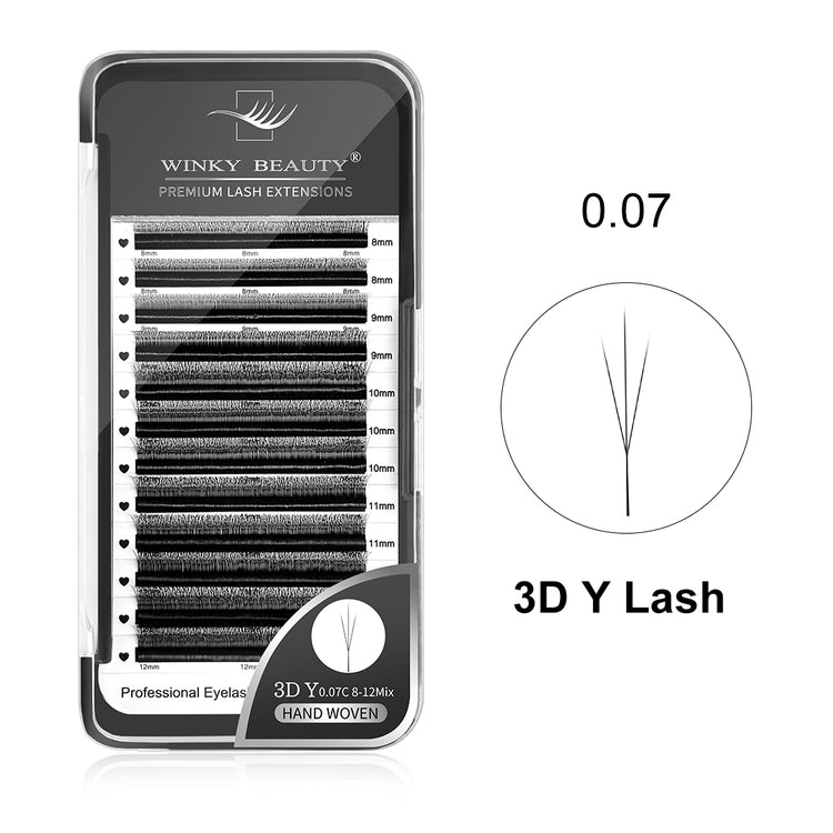 0.07mm 3d y shape eyelash extension product tray - Winky Beauty