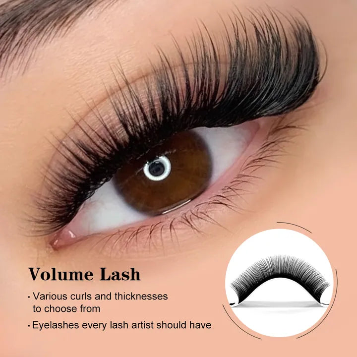Volume eyelash extensions for soft to full fan-based lash sets