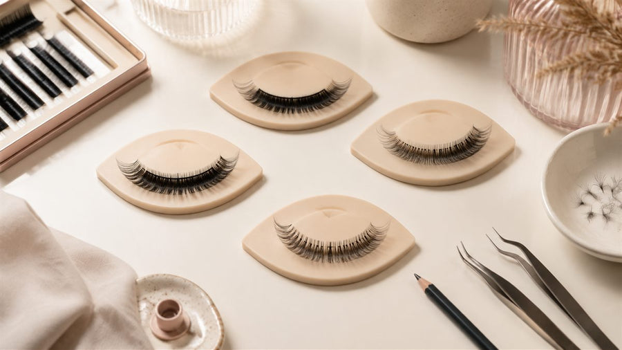 Professional lash mapping styles compared across an eyelash design plan