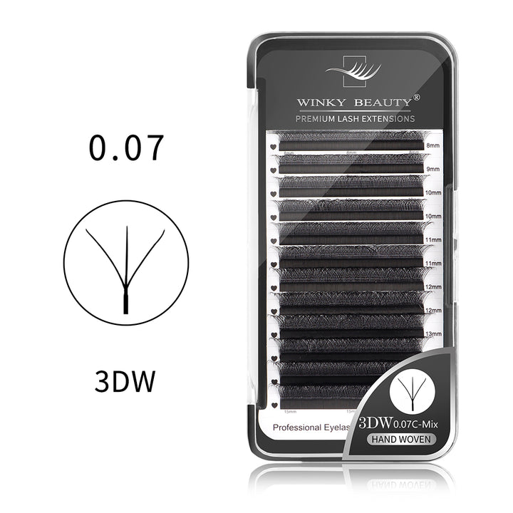 0.07mm 3D W Shape Eyelash Extension