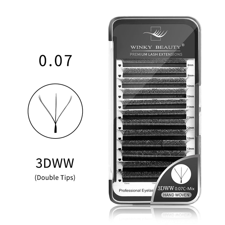 0.07mm 3D WW Shape Eyelash Extension