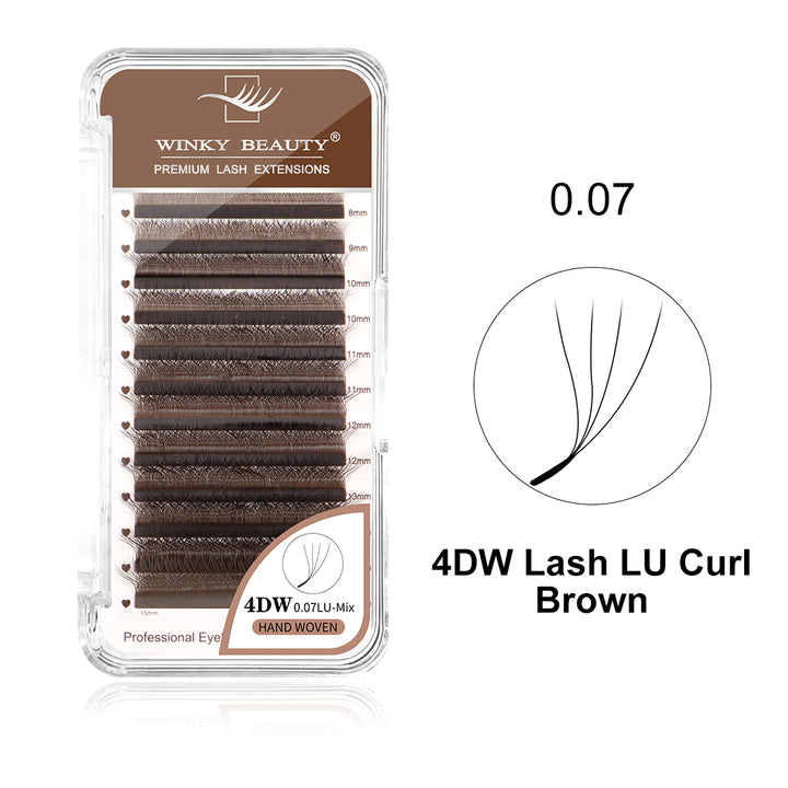 LU Curl Brown 4DW Shape Eyelash Extension