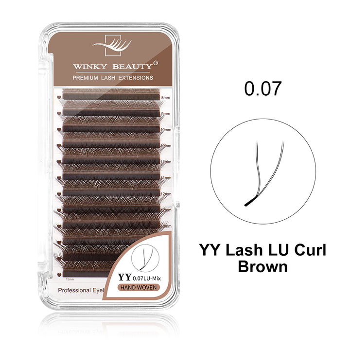 LU Curl Brown YY Shape Eyelash Extension