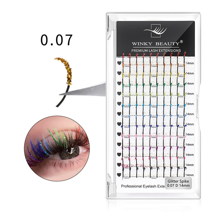 Mixed Glitter Color Spike Lash