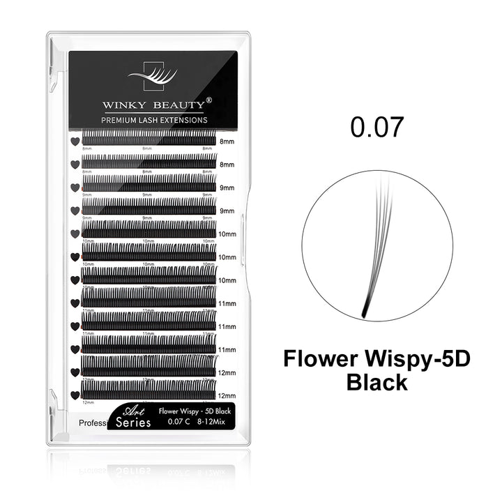 Flower Wispy 5D Black Lash Extensions