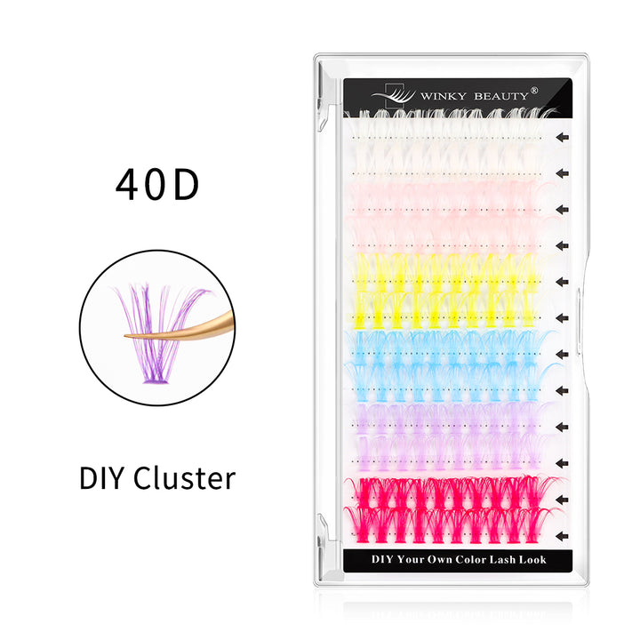 40D Light-Color DIY Cluster Lashes – 120pcs