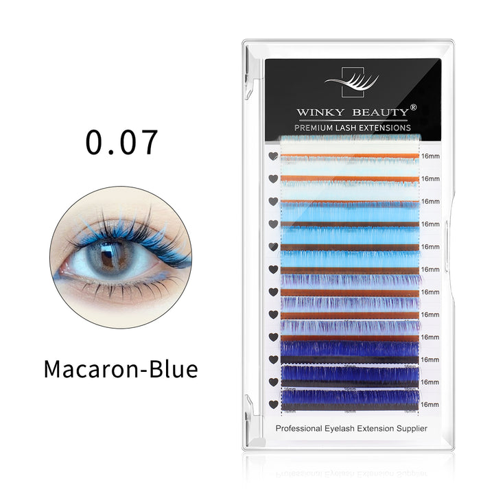0.07mm Macaron Blue Mixed Color Lash