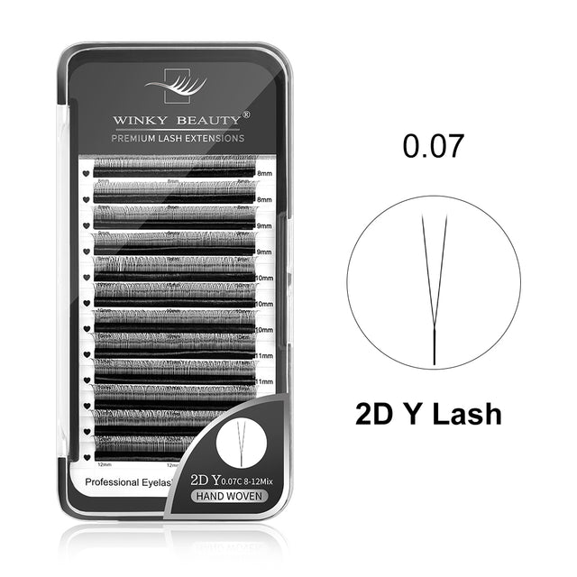 0.07mm 2D Y Shape Eyelash Extension