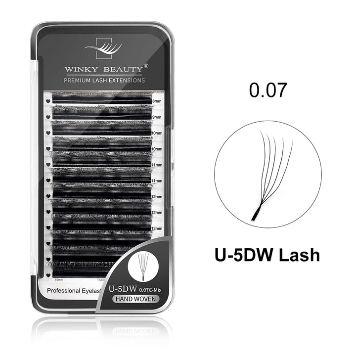 0.07mm U-Shape 5DW Eyelash Extension
