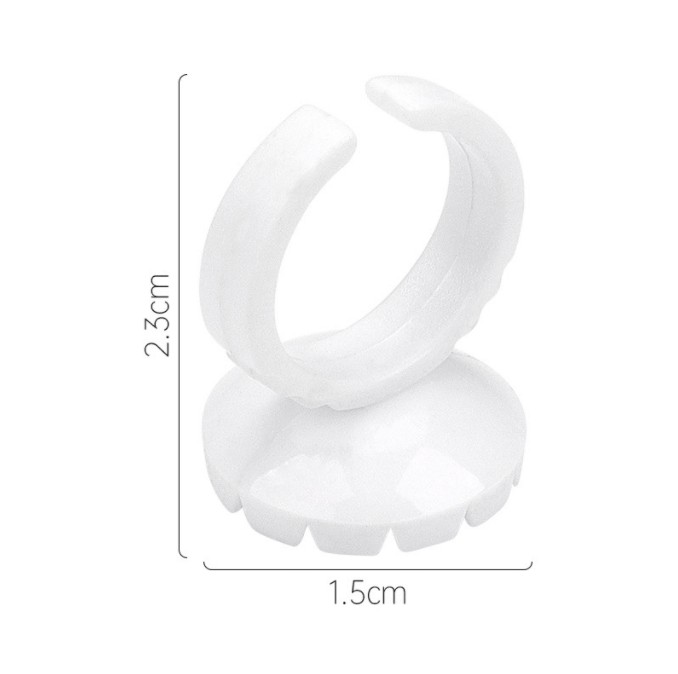 100 Pcs Smart Glue Ring Holder Blooming Shaped Glue Cup