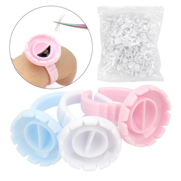 100Pcs-Smart-Glue-Ring-Holder-round-shaped-Blooming-cup-winky-beauty