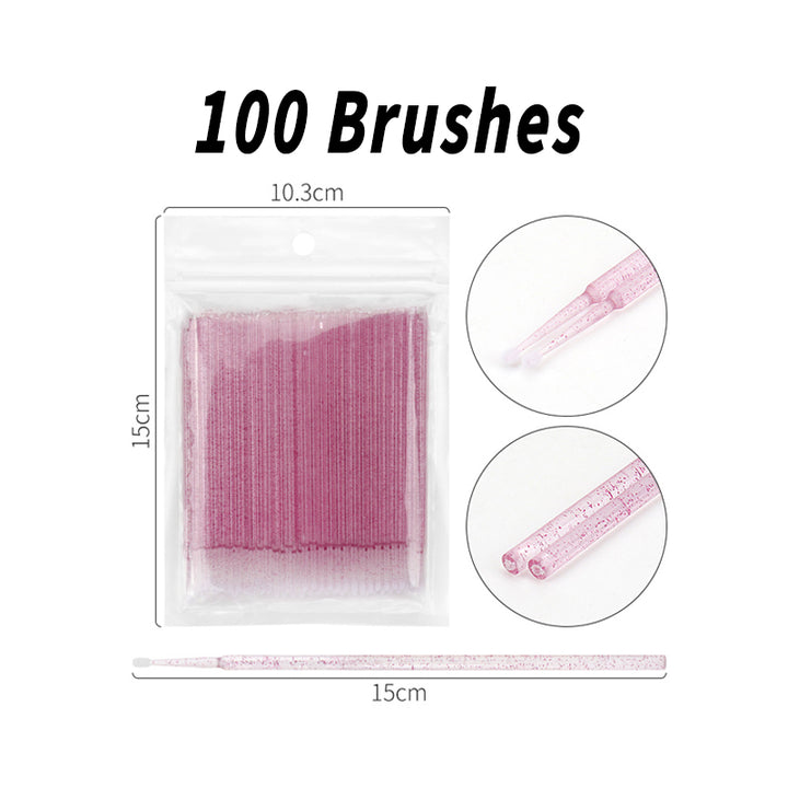 Crystal Handle Lash Micro Brushes – 100pcs