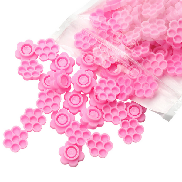 100pcs-Flower-Shaped-Glue-Cup-easy-operate