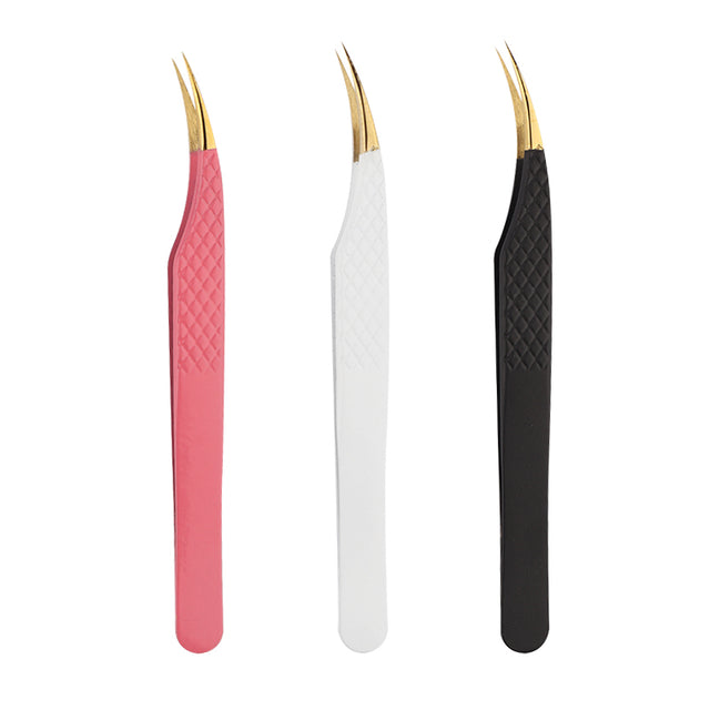 Tweezers丨Dolphin Curved Tip Tweezers- Lash Isolation Tweezers