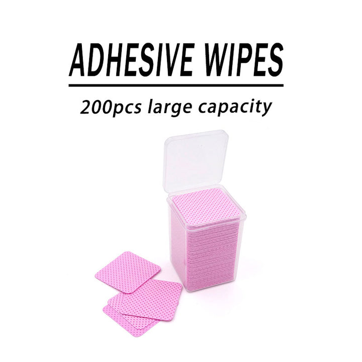 200pc/Pack Eyelash Extension Glue Cleaning Tablets Adhesive Removing Pads Wipes
